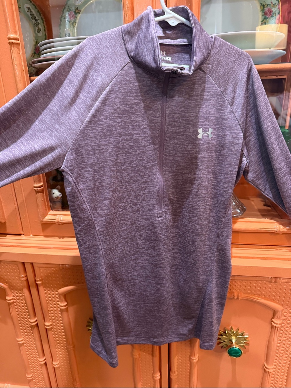 Under Armour Heathered Mauve 1/4 Zip Pullover